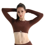 Top Cropped de Manga Comprida Flo